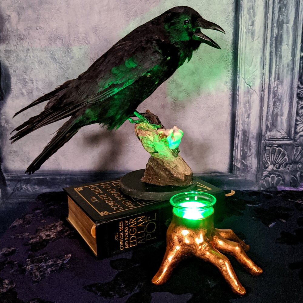 Halloween Customized Cooper Leaf Hand Votive Tealight Candle Holder OOAK